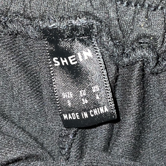 White and red striped black SHEIN pants - Picture 3 of 3